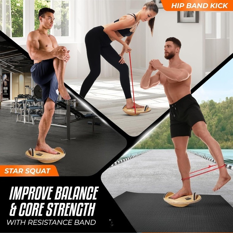 Prancha de Equilíbrio de Madei - Yoga Fitness Training avaliação e preço
