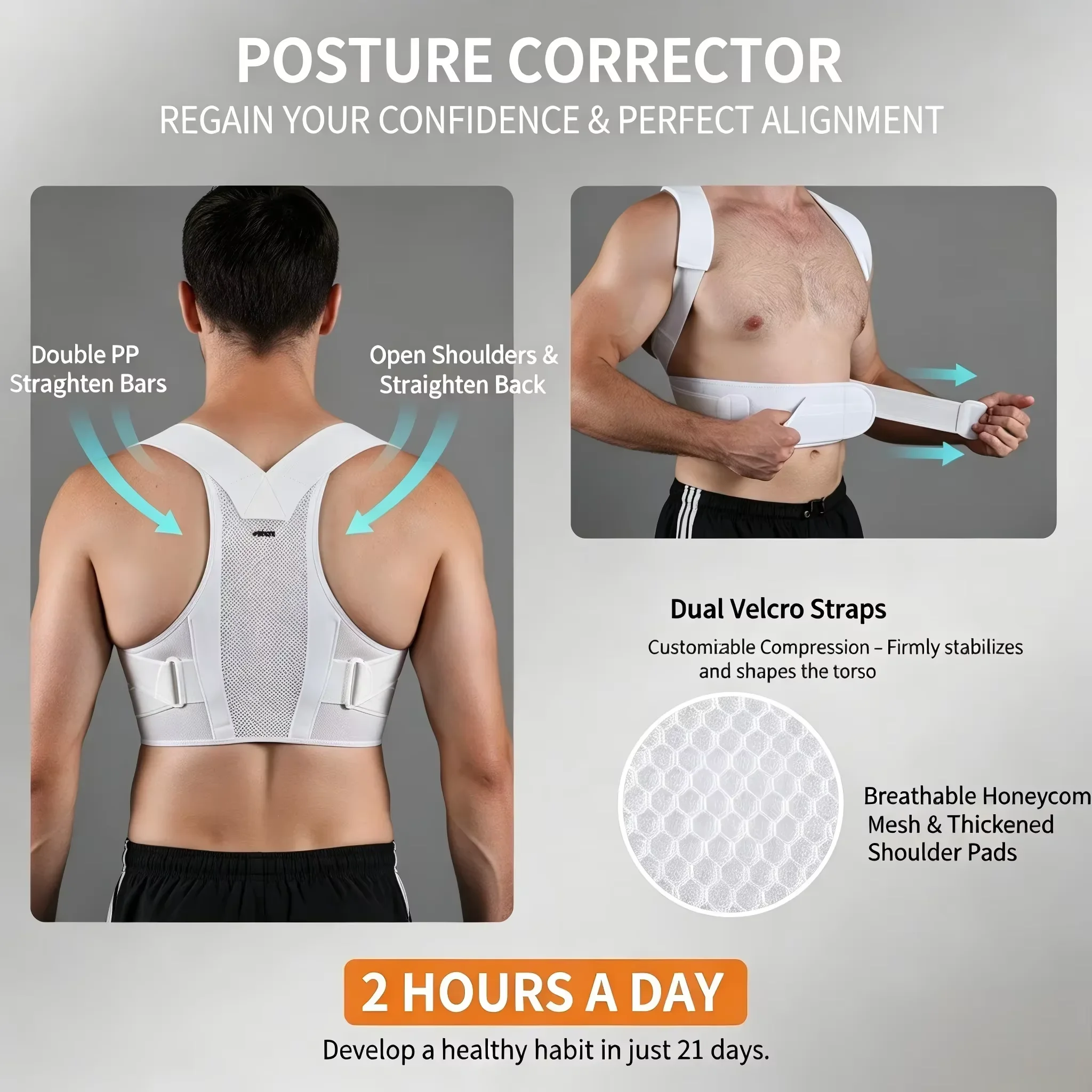 Corretor de Postura Ajustável  - Posture Corrector Back avaliação e preço